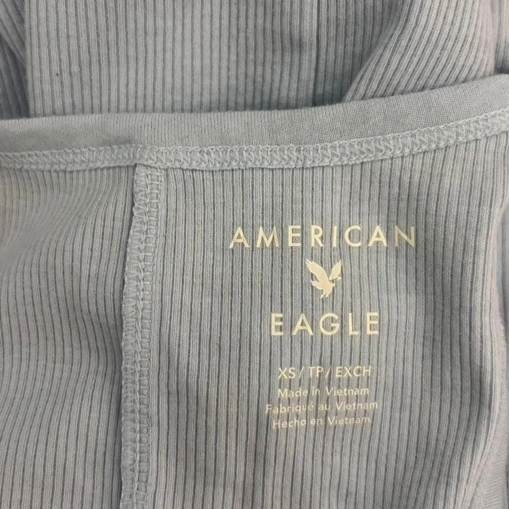 American Eagle‎ Baby Blue Tank Top Size XS Summer Graphic Preppy Lounge - Picture 6 of 6